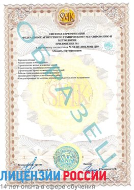 Образец сертификата соответствия (приложение) Ессентуки Сертификат ISO 14001